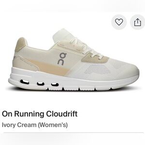 On Running Cloudrift Sneakers in Ivory Cream